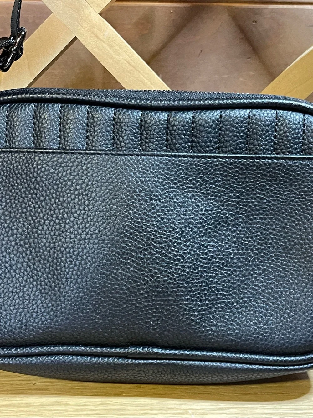 RadRev Edgy Crossbody in Black / Studded Batwing Scalloped Magnetic Flap